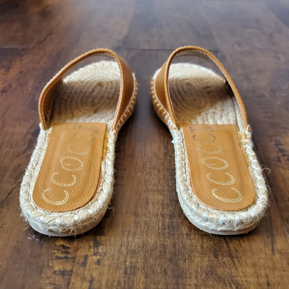 Ccocci Tan Espadrille Slides 7.5 M US Women